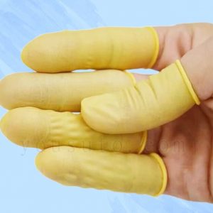 防静电工业净化米黄手指套图片